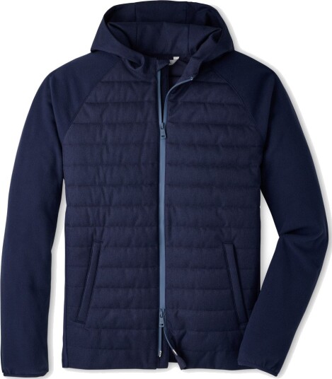 Peter Millar Parks Hybrid Hoodie Jacket Blå Golfjakke herre Navy XX Large