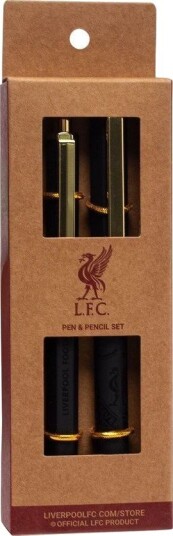 Liverpool Penn & Blyant Sett Svart/Gull Liverpool FC Sort størrelse One Size