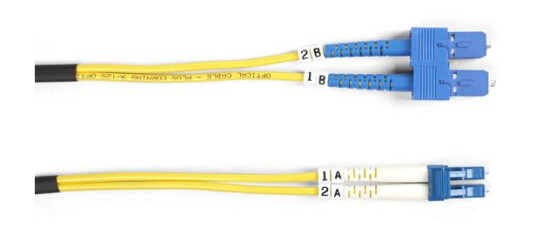 BLACK BOX FIBER PATCH CABLE 2M SM 9 MICRON SC TO L Factory Sealed