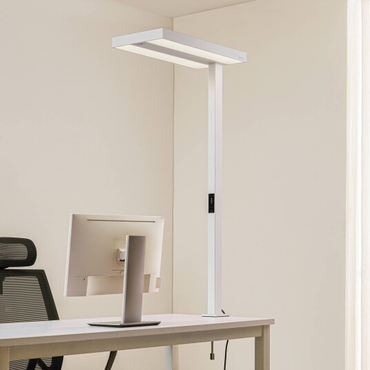 Klemlampe Logan Arcchio dimbar Hvit / opal Arbeidsrom / kontor Aluminium Moderne