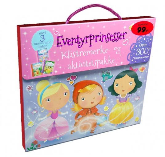 Eventyrprinsesser. Klistremerke og aktivitetspakke. Med 3 bøker og mer enn 300 klistremerker og pre Eventyrprinsesser. Klistremerke og aktivitetspakke. Med 3 bøker og mer enn 300 klistremerker og pre