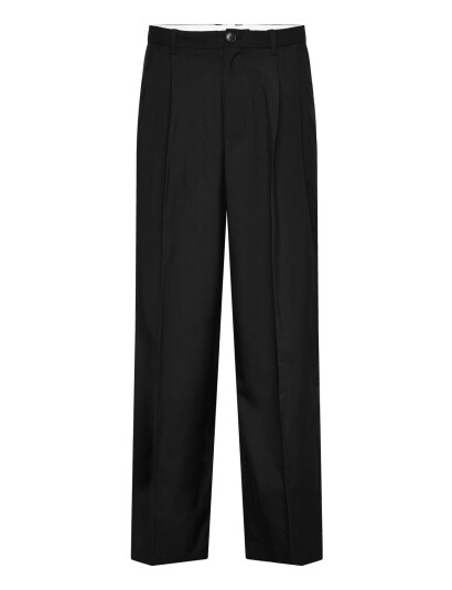 Weekday Loose Fit Pleated Suit Trousers - Black - 48