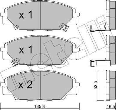METELLI 22-0435-0 Bremseklosser