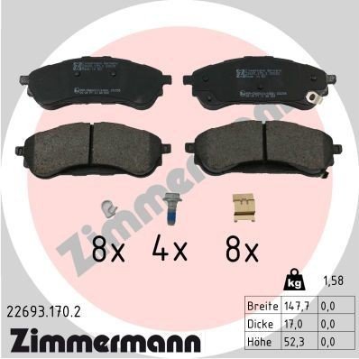 Bremseklosser ZIMMERMANN 22693.170.2