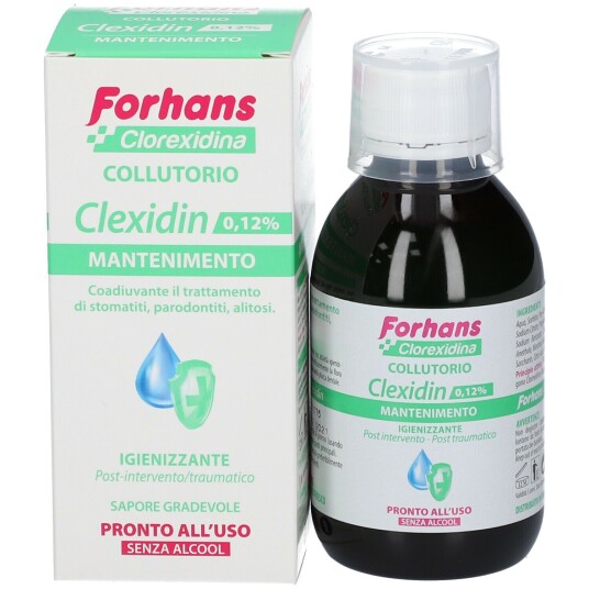 Klorheksidin Munnvann FORHANS Clexidin 0,12 % alkoholfri 200 ml