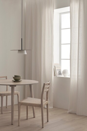 Ellos Home Gardin med multibånd Jonna 2 pk Beige