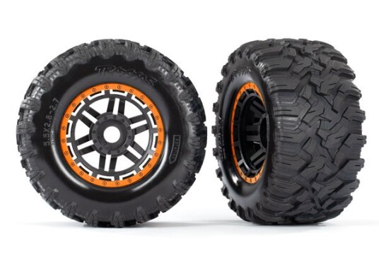 Traxxas 8972T Tires & Wheels Maxx/Black/Orange 17mm 2,8" TSM Traxxas 8972T Tires & Wheels Maxx/Black/Orange 17mm 2,8" TSM