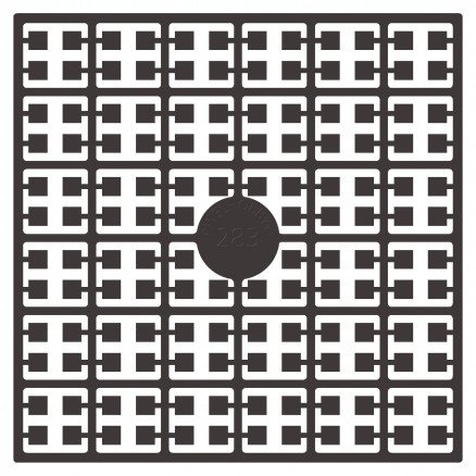 Pixelhobby Midi perler 283 Mørkebrun 2x2mm 140 piksler