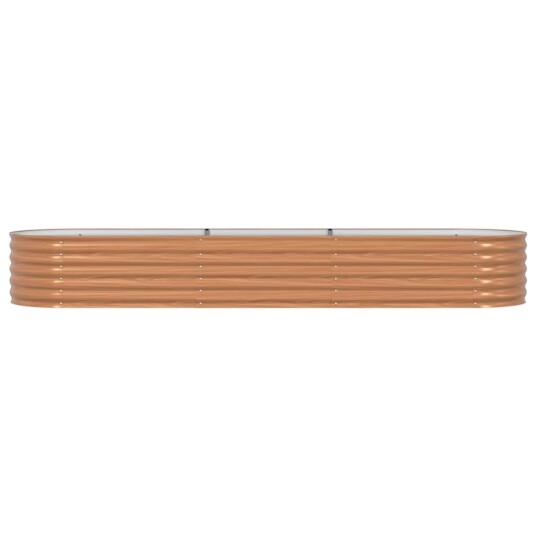 Hevet hagebed Brun med trelook 320x80x44 cm stål Hevet hagebed Brun med trelook 320x80x44 cm stål