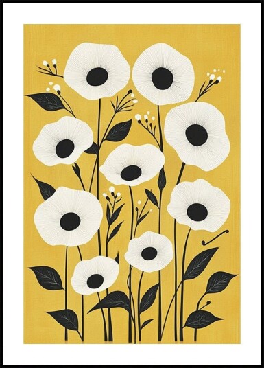Abstract Wildflowers Plakat Plakat / 40x50cm Abstract Wildflowers Plakat Plakat / 40x50cm