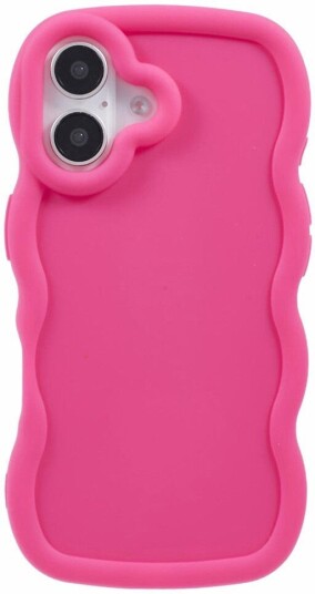 EIDERWOOD iPhone 17 Fleksibelt Plast Wavy Deksel Pink
