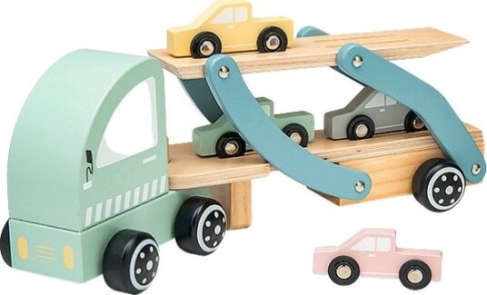 Biltransport I Tre Med 4 Lekebiler