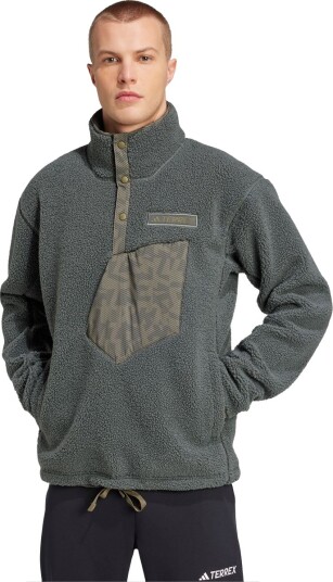 adidas Terrex Xploric Pile Snap Fleecetrøye Herre Grå XL