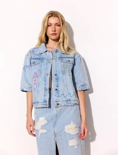Hunkøn Kenna Denim Jacket Blue XS
