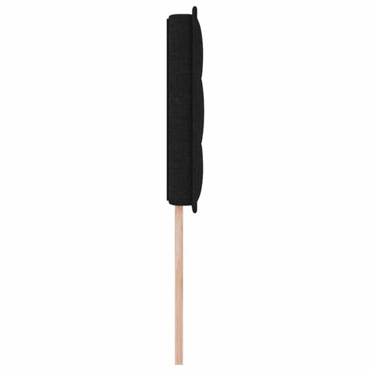 Sengegavl Linje Design Svart 100 cm Stoff