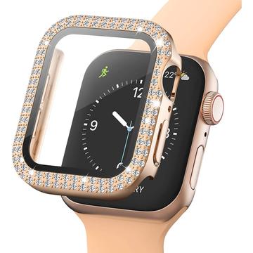 Rhinestone Dekorative Apple Watch 3/2/1 Deksel med Skjermbeskytter 42mm Roségull