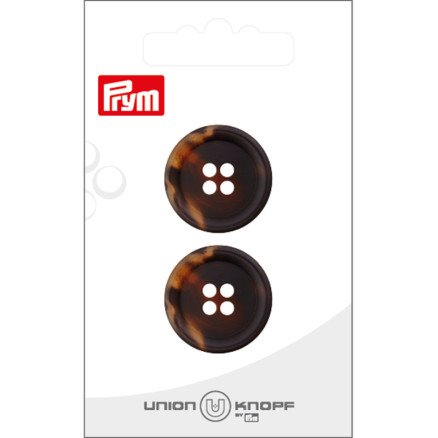 Prym plastknapp mørk brun 23 mm 2 stk