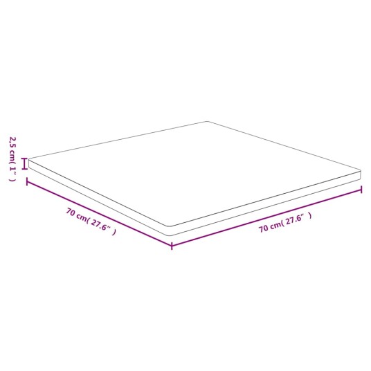  Bordplate 70x70x2,5 cm bambus 352701