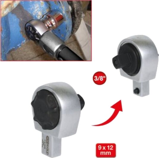 Ks Tools 516.2638 Stikkontakt Metrisk/imperisk 1 Hoder 3/8" Kromstål 35 mm