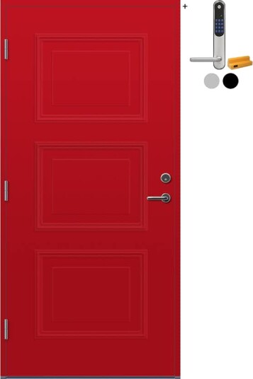 Ytterdør Bygg1 Moi med Yale Doorman Classic Home
