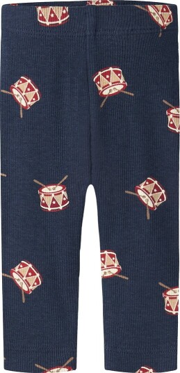 Name It Leggings - Rib - NbmJul - Navy Blazer/Trommer - Name It - 50 - Leggings Beige Brun Marineblå Rød