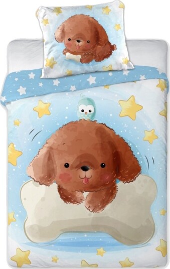 Baby Hundehvalp Junior Sengetøj 100X135 Cm 100 Procent Bomuld