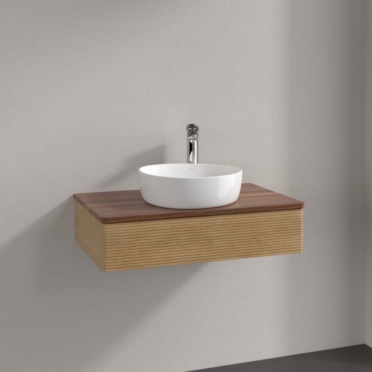 Villeroy & Boch  Antao Servantskap med 1 skuff 80x50x19 cm u/lys Eik/Valnøtt