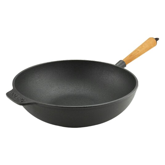 Carl Victor Wokpanne 30 cm med Håndtak I Bøk