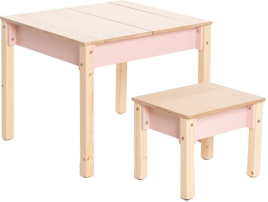 Family-scl Smart Oppbevaring Bord med Stol Rosa
