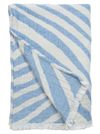 Almedahls Havet pledd 120x170 cm Blå-offwhite