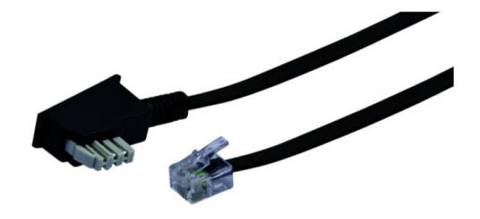 SCHWAIGER TAE-Kabel TAE-N -> RJ11 6P4C 6m schwarz SCHWAIGER TAE-Kabel TAE-N -> RJ11 6P4C 6m schwarz