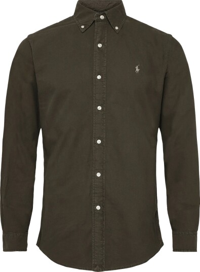 Polo Ralph Lauren Custom Fit Garment Dyed Oxford Shirt COMPANY OLIVE XXL