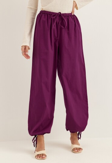 Bubbleroom Tie Detail Cotton Trousers Bubbleroom Tie Detail Cotton Trousers