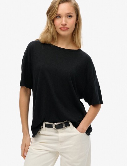 Superdry Studios Dropped Shoulder Tee Black 36 Superdry Studios Dropped Shoulder Tee Black 36