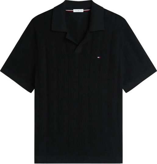 Tommy Hilfiger Pointelle Structure Resort Polo BLACK HEATHER XL