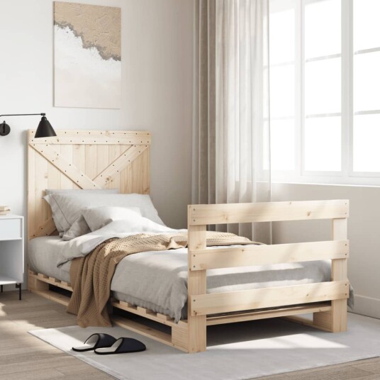  Sengeramme med hodegavl 90x200 cm heltre furu 3281574