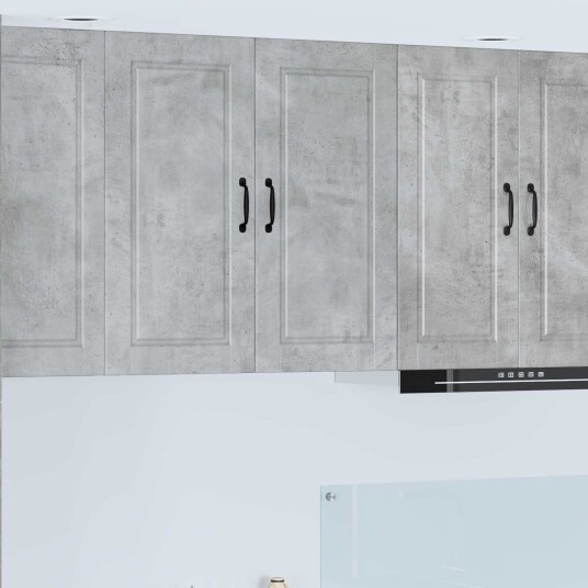  Kjøkkenskap med hylle Betonggrå 80 x 31 x 80 cm Konstruert tre