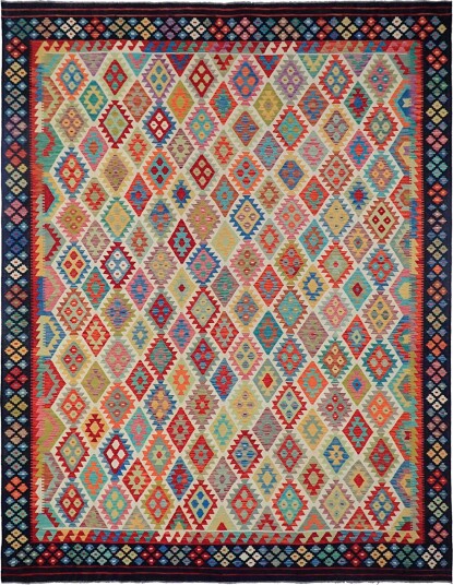 Orientalsk Teppe Vegi Kelim Hand Woven 303 x 393 cm Størrelse: 303 x 393 cm