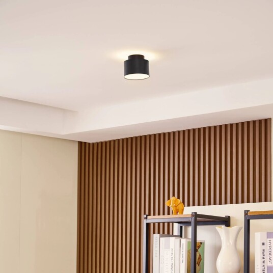 Lindby Nivoria LED-spotlight Ø 11 cm sandsvart Lindby Nivoria LED-spotlight Ø 11 cm sandsvart