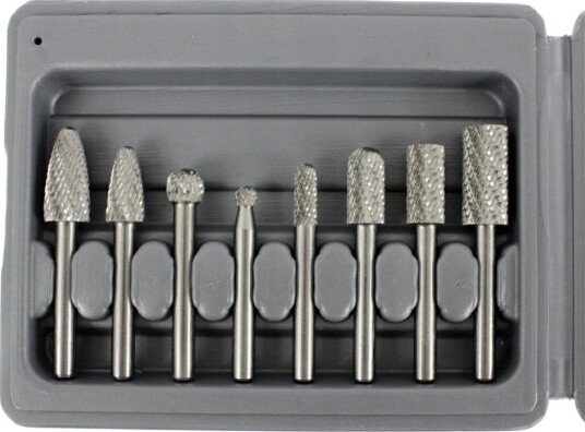Silver Fresejernsett For Metall 8 Deler, HSS Stål, Ø6 mm
