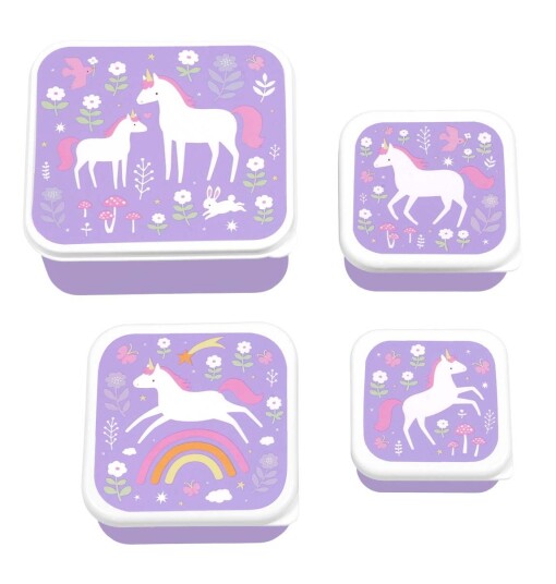 A Little Lovely Company Matbokssett Unicorn dreams