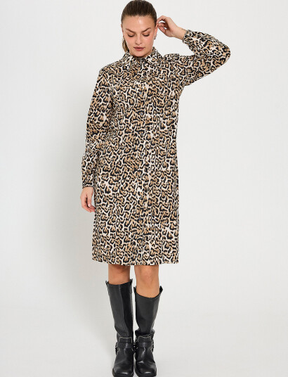 FREE/QUENT Shirt Dress - Beige - M FREE/QUENT Shirt Dress - Beige - M