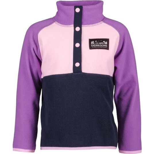 Didriksons Monte Kids Half Button 3 Tulip Purple Tulip Purple 130