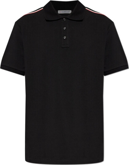 Moncler Tricolore Shoulder Polo Black
