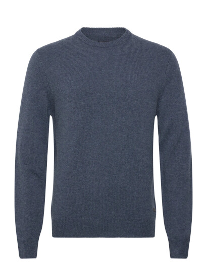 Barbour Barbour Essential Patch Crew Neck Sweater - Blue - XXL Barbour Barbour Essential Patch Crew Neck Sweater - Blue - XXL