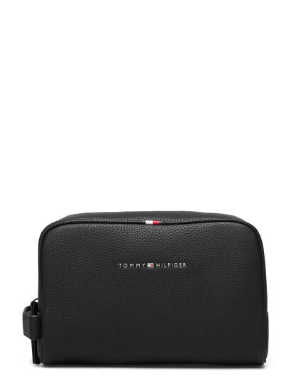 Tommy Hilfiger Essential Pu Washbag Black ONE SIZE Tommy Hilfiger Essential Pu Washbag Black ONE SIZE