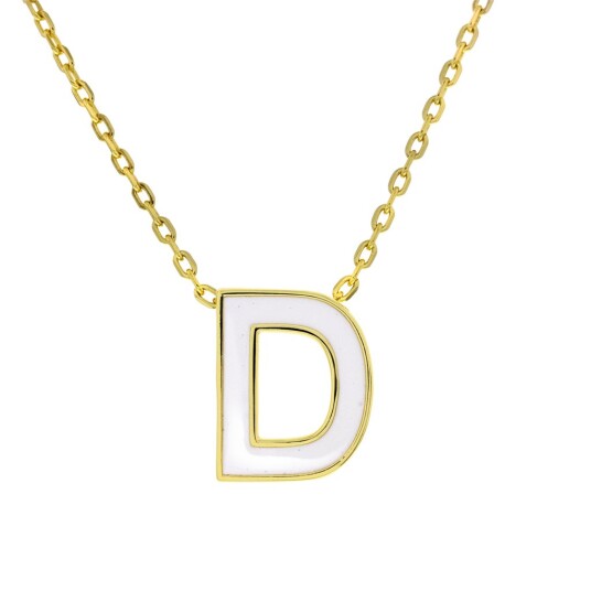 Pan Jewelry, Smykke i forgylt 925 sølv bokstav D