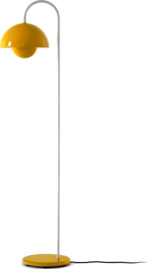 Flowerpot VP12 gulvlampe sennepsgul høyde 122 cm – &TRADITION   Stue   Design   Metall   Med skjerm