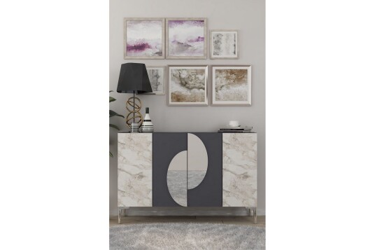 Jorel Konsollbord 120 cm Antrasitt/Sølv