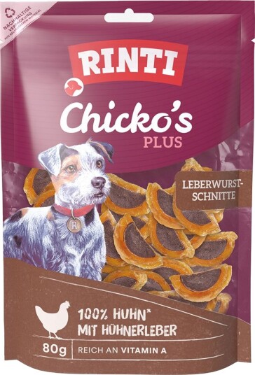 Rinti Chicko Plus Leverposteisnitter 80 G